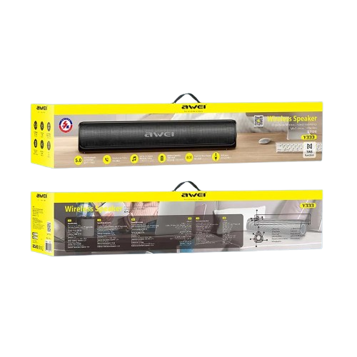 Awei Y333 Bluetooth TWS Waterproof Speaker (10W) | Portable Wireless Bass Speaker